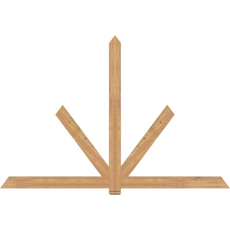 Ekena Millwork Kennewick Timber Gable Bracket, Western Red Cedar, 108"W x 72"H x 1 1/2"D x 5 1/2"F, 16/12 Pitch GBW108X72X0206KEN00SWR